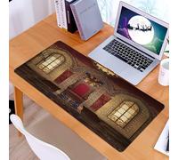 KDWJS Tappetino per mouse XXL Speed Gaming - 90x40 cm - XXL Mousepad - base antiscivolo - migliora la precisione e la velocità - Sala del trono medievale, un lussuoso trono rosso con squisite decoraz