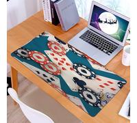 KDWJS Tappetino per mouse XXL Speed Gaming - 90x40 cm - XXL Mousepad - base antiscivolo - migliora la precisione e la velocità - Fiches e carte da gioco sono sparse sul tavolo. Casinò. Giochi. Tempo