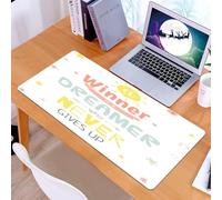 KDWJS Tappetino per mouse XXL Speed Gaming - 90x40 cm - XXL Mousepad - base antiscivolo - migliora la precisione e la velocità - Un vincitore è un sognatore che non si arrende mai! Citazioni motivazi