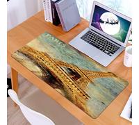 KDWJS Tappetino per mouse XXL Speed Gaming - 90x40 cm - XXL Mousepad - base antiscivolo - migliora la precisione e la velocità - Torre Eiffel vintage di Parigi senza tempo, il fascino retrò della Tor