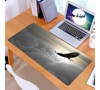 KDWJS Tappetino per mouse XXL Speed Gaming - 90x40 cm - XXL Mousepad - base antiscivolo - migliora la precisione e la velocità - Aquila, maestosa creatura che vola sopra le nuvole Libertà Democrazia