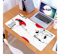 KDWJS Tappetino per mouse XXL Speed Gaming - 90x40 cm - XXL Mousepad - base antiscivolo - migliora la precisione e la velocità - Il giapponese della geisha. Patrono della tradizione geisha giapponese