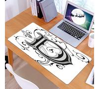 KDWJS Tappetino per mouse XXL Speed Gaming - 90x40 cm - XXL Mousepad - base antiscivolo - migliora la precisione e la velocità - Lettera D, lettera iniziale da pergamene medievali, simbolo D maiuscol