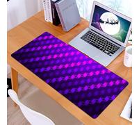 KDWJS Tappetino per mouse XXL Speed Gaming - 90x40 cm - XXL Mousepad - base antiscivolo - migliora la precisione e la velocità - Indigo, scale come quadrati moderni futuristici e minimalisti con croc