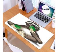 KDWJS Tappetino per mouse XXL Speed Gaming - 90x40 cm - XXL Mousepad - base antiscivolo - migliora la precisione e la velocità - Bradipo dei cartoni animati che tiene in mano delle foglie verdi e sor