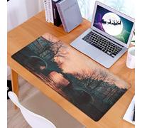 KDWJS Tappetino per mouse XXL Speed Gaming - 90x40 cm - XXL Mousepad - base antiscivolo - migliora la precisione e la velocità - Collezione Wanderlust, di notte ad Amsterdam, Paesi Bassi, Scandinavia
