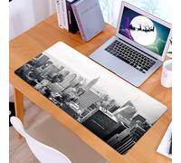KDWJS Tappetino per mouse XXL Speed Gaming - 90x40 cm - XXL Mousepad - base antiscivolo - migliora la precisione e la velocità - New York, New York, oltre Manhattan dai grattacieli di Urban Global Cu