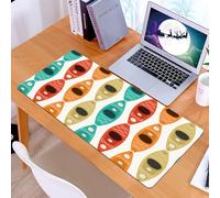 KDWJS Tappetino per mouse XXL Speed Gaming - 90x40 cm - XXL Mousepad - base antiscivolo - migliora la precisione e la velocità - Disegno di kayak, disegno ripetitivo di kayak colorati in ombre rosse,