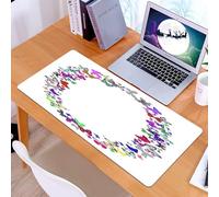 KDWJS Tappetino per mouse XXL Speed Gaming - 90x40 cm - XXL Mousepad - base antiscivolo - migliora la precisione e la velocità - Lettera O, ABC della natura estiva Tipografia con varie creature vivac