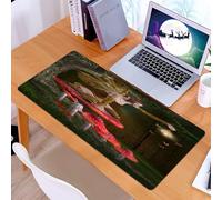 KDWJS Tappetino per mouse XXL Speed Gaming - 90x40 cm - XXL Mousepad - base antiscivolo - migliora la precisione e la velocità - Creatura fatata fantastica e mitica seduta su un fungo accanto a un