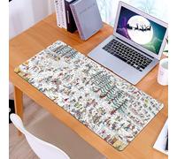 KDWJS Tappetino per mouse XXL Speed Gaming - 90x40 cm - XXL Mousepad - base antiscivolo - migliora la precisione e la velocità - Wheres Where Waldo Ski Wally Martin Handford Libro per bambini