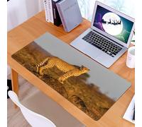 KDWJS Tappetino per mouse XXL Speed Gaming - 90x40 cm - XXL Mousepad - base antiscivolo - migliora la precisione e la velocità - Animale, un ghepardo maculato in piedi su un tumulo, che osserva il pa