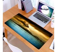 KDWJS Tappetino per mouse XXL Speed Gaming - 90x40 cm - XXL Mousepad - base antiscivolo - migliora la precisione e la velocità - Paesaggio vulcanico, un vulcano in eruzione verso le nuvole drammatich