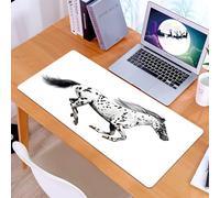 KDWJS Tappetino per mouse XXL Speed Gaming - 90x40 cm - XXL Mousepad - base antiscivolo - migliora la precisione e la velocità - Animal, un cavallo maculato e audace con una criniera fluente, cattura