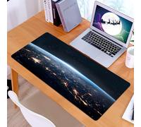 KDWJS Tappetino per mouse XXL Speed Gaming - 90x40 cm - XXL Mousepad - base antiscivolo - migliora la precisione e la velocità - Ammira lo spettacolare panorama della Terra dallo spazio.