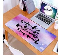 KDWJS Tappetino per mouse XXL Speed Gaming - 90x40 cm - XXL Mousepad - base antiscivolo - migliora la precisione e la velocità - Citazione, Lascia che i tuoi sogni si realizzino. Frasi motivazionali