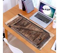 KDWJS Tappetino per mouse XXL Speed Gaming - 90x40 cm - XXL Mousepad - base antiscivolo - migliora la precisione e la velocità - Porta scorrevole rustica, invecchiata con texture rustica Stampa archi