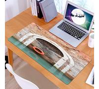 KDWJS Tappetino per mouse XXL Speed Gaming - 90x40 cm - XXL Mousepad - base antiscivolo - migliora la precisione e la velocità - Porta rustica in legno con salvagente a Venezia