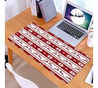KDWJS Tappetino per mouse XXL Speed Gaming - 90x40 cm - XXL Mousepad - base antiscivolo - migliora la precisione e la velocità - Buon Natale e Felice Anno Nuovo! Sfondo con cervi e motivo nordico. (1