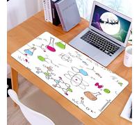 KDWJS Tappetino per mouse XXL Speed Gaming - 90x40 cm - XXL Mousepad - base antiscivolo - migliora la precisione e la velocità - Composizione chimica disegnata a mano in stile doodle educativo con mo