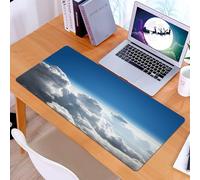 KDWJS Tappetino per mouse XXL Speed Gaming - 90x40 cm - XXL Mousepad - base antiscivolo - migliora la precisione e la velocità - Cielo azzurro e sfondo di nuvole dall'alto, nubi altocumuli simili a m