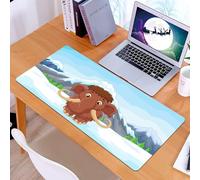 KDWJS Tappetino per mouse XXL Speed Gaming - 90x40 cm - XXL Mousepad - base antiscivolo - migliora la precisione e la velocità - Cartone animato, bocca d'uomo tra gli iceberg, si staglia coraggiosame