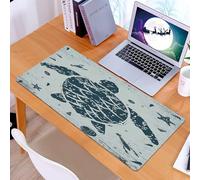 KDWJS Tappetino per mouse XXL Speed Gaming - 90x40 cm - XXL Mousepad - base antiscivolo - migliora la precisione e la velocità - Tartaruga del mondo sottomarino, Elementi marini nelle tartarughe, La