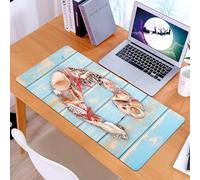 KDWJS Tappetino per mouse XXL Speed Gaming - 90x40 cm - XXL Mousepad - base antiscivolo - migliora la precisione e la velocità - Lettera C, disegno di vita marina, lettera C dell'alfabeto su sfondo d