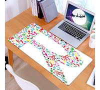 KDWJS Tappetino per mouse XXL Speed Gaming - 90x40 cm - XXL Mousepad - base antiscivolo - migliora la precisione e la velocità - Lettera R, stampa tipografica a tema fantasioso