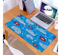 KDWJS Tappetino per mouse XXL Speed Gaming - 90x40 cm - XXL Mousepad - base antiscivolo - migliora la precisione e la velocità - Coccinelle, Coccinelle e nuvole ornate Magia nell'aria Pura speranza C