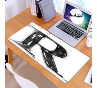 KDWJS Tappetino per mouse XXL Speed Gaming - 90x40 cm - XXL Mousepad - base antiscivolo - migliora la precisione e la velocità - Lettera R, stile R, stile R con toni grunge gotici, illustrazione dise