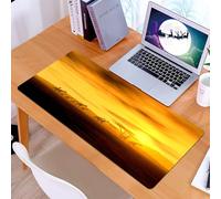 KDWJS Tappetino per mouse XXL Speed Gaming - 90x40 cm - XXL Mousepad - base antiscivolo - migliora la precisione e la velocità - Gruppo di giraffe al tramonto, i raggi del sole colorano le nuvole, il