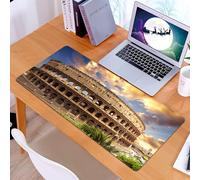 KDWJS Tappetino per mouse XXL Speed Gaming - 90x40 cm - XXL Mousepad - base antiscivolo - migliora la precisione e la velocità - Colosseo di Roma, l'anfiteatro romano si erge maestoso sotto un cielo