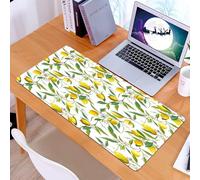 KDWJS Tappetino per mouse XXL Speed Gaming - 90x40 cm - XXL Mousepad - base antiscivolo - migliora la precisione e la velocità - Natura, limone in fiore. Pianta legnosa. Romanticismo. Habitat. Agrumi