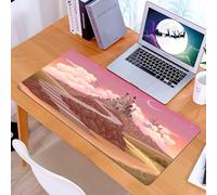 KDWJS Tappetino per mouse XXL Speed Gaming - 90x40 cm - XXL Mousepad - base antiscivolo - migliora la precisione e la velocità - Fiaba, immagine del castello della principessa in stile cartone animat