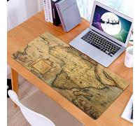 KDWJS Tappetino per mouse XXL Speed Gaming - 90x40 cm - XXL Mousepad - base antiscivolo - migliora la precisione e la velocità - Antica mappa dell'Africa che svela il passato del continente attravers