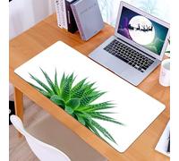 KDWJS Tappetino per mouse XXL Speed Gaming - 90x40 cm - XXL Mousepad - base antiscivolo - migliora la precisione e la velocità - Pianta, aloe vera dai colori vivaci Specie autoctona Rimedi naturali a