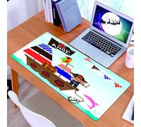 KDWJS Tappetino per mouse XXL Speed Gaming - 90x40 cm - XXL Mousepad - base antiscivolo - migliora la precisione e la velocità - Ahoy è un ragazzo, grazioso forziere del tesoro per bambini pirata con
