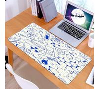 KDWJS Tappetino per mouse XXL Speed Gaming - 90x40 cm - XXL Mousepad - base antiscivolo - migliora la precisione e la velocità - Bambini Scienza Chimica Geometria Matematica Nerd Geek e Genio Design