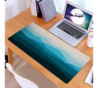 KDWJS Tappetino per mouse XXL Speed Gaming - 90x40 cm - XXL Mousepad - base antiscivolo - migliora la precisione e la velocità - Uno sfondo acquerello dalle tonalità blu che ricorda le numerose monta