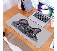 KDWJS Tappetino per mouse XXL Speed Gaming - 90x40 cm - XXL Mousepad - base antiscivolo - migliora la precisione e la velocità - animale, una rappresentazione artistica di un cucciolo di bulldog fran