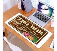 KDWJS Tappetino per mouse XXL Speed Gaming - 90x40 cm - XXL Mousepad - base antiscivolo - migliora la precisione e la velocità - Invito di stile Benvenuti al Tiki Bar, il logo di campagna del Tiki Ba