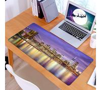 KDWJS Tappetino per mouse XXL Speed Gaming - 90x40 cm - XXL Mousepad - base antiscivolo - migliora la precisione e la velocità - New York, NYC squisito Skyline Manhattan Broadway vecchio