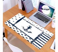 KDWJS Tappetino per mouse XXL Speed Gaming - 90x40 cm - XXL Mousepad - base antiscivolo - migliora la precisione e la velocità - Ancora in una cornice decorata con punti e strisce