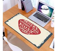 KDWJS Tappetino per mouse XXL Speed Gaming - 90x40 cm - XXL Mousepad - base antiscivolo - migliora la precisione e la velocità - Musica rock, dove le parole falliscono, la musica parla, citazione, sl