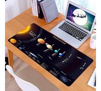 KDWJS Tappetino per mouse XXL Speed Gaming - 90x40 cm - XXL Mousepad - base antiscivolo - migliora la precisione e la velocità - Sistema solare, una descrizione completa dei componenti del sistema so