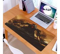 KDWJS Tappetino per mouse XXL Speed Gaming - 90x40 cm - XXL Mousepad - base antiscivolo - migliora la precisione e la velocità - Fantasy World, Terminator Robot Guerriero in guerra Spada di fuoco A