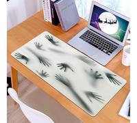 KDWJS Tappetino per mouse XXL Speed Gaming - 90x40 cm - XXL Mousepad - base antiscivolo - migliora la precisione e la velocità - Casa dell'orrore, mani spaventose, braccio, fantasma, ombra, alieno, s