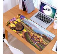 KDWJS Tappetino per mouse XXL Speed Gaming - 90x40 cm - XXL Mousepad - base antiscivolo - migliora la precisione e la velocità - Cantina, Paesaggio di campagna Vigneto Agricoltura Stagione enol