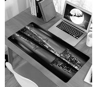 KDWJS Tappetino per mouse XXL Speed Gaming - 90x40 cm - XXL Mousepad - base antiscivolo - migliora la precisione e la velocità - Skyline di Manhattan e ponte di Manhattan di notte a New York City